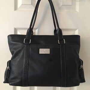 Calvin Klein Black Leather Shoulder Bag